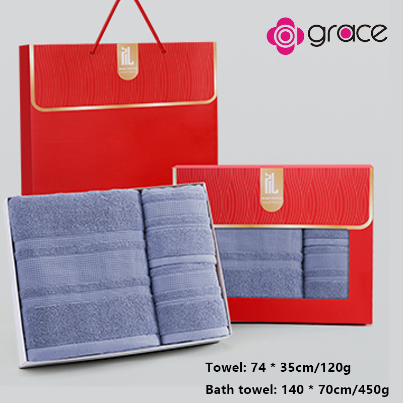 Red gift box towel and bath towel set, soft and skin friendly, selected high-quality towels, suitable for weddings, gift giving, and other occasions