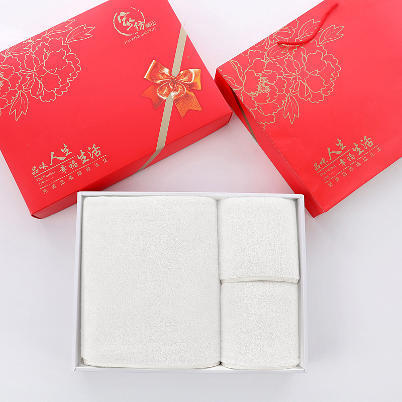 Customized pure cotton towel gift box, comfortable and soft, not easy to shed hair, antibacterial standard, the best choice for gift giving and home use