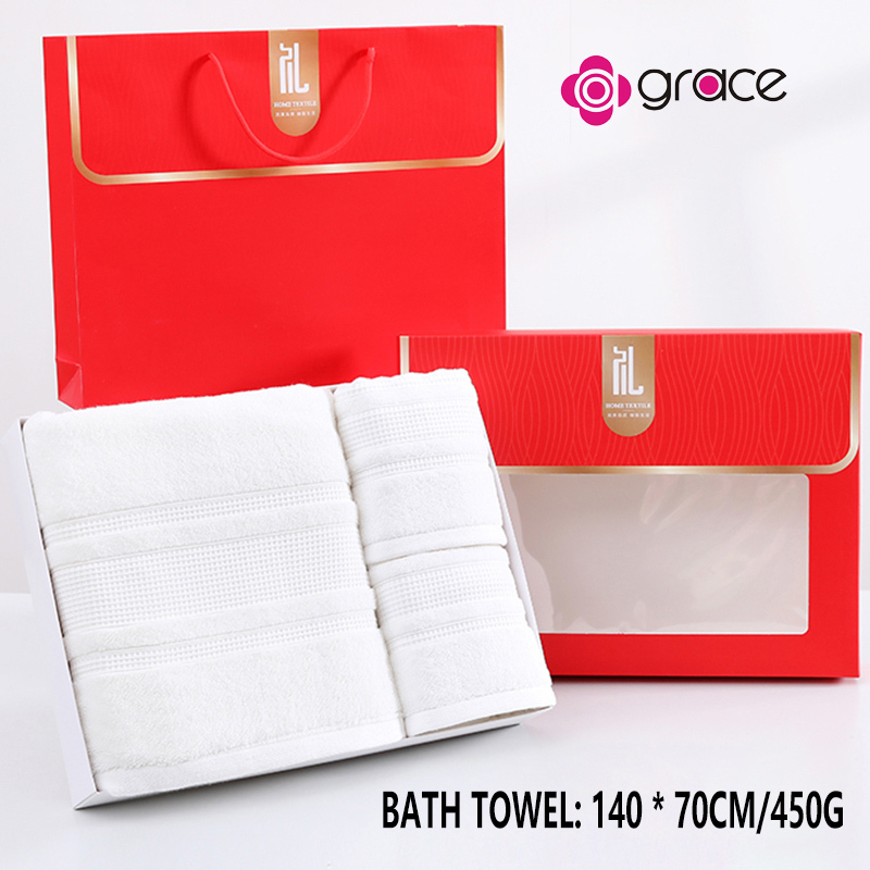 Red gift box bath towel set, soft and skin friendly, selected high-quality towels, suitable for weddings, gift giving and other occasions