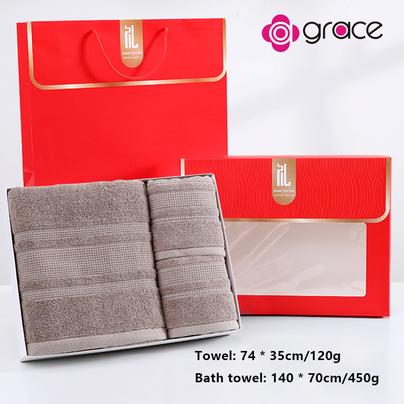 Yellow gift towel set, customizable, soft and delicate, skin friendly without shedding hair, the best choice for gifting between friends, family, and loved ones