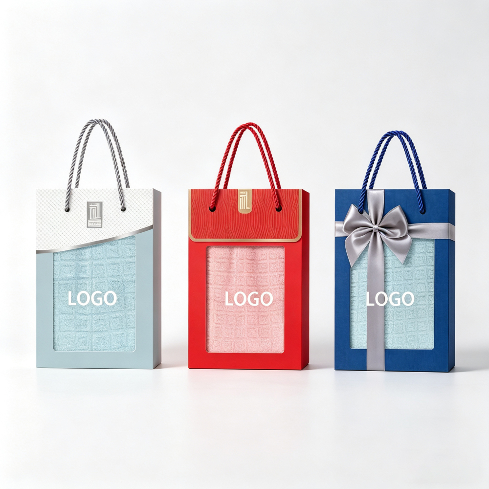 HUICHENG series towel gift box supports customized towel embroidery and gift box customization, making it the best choice for family and friends to give gifts