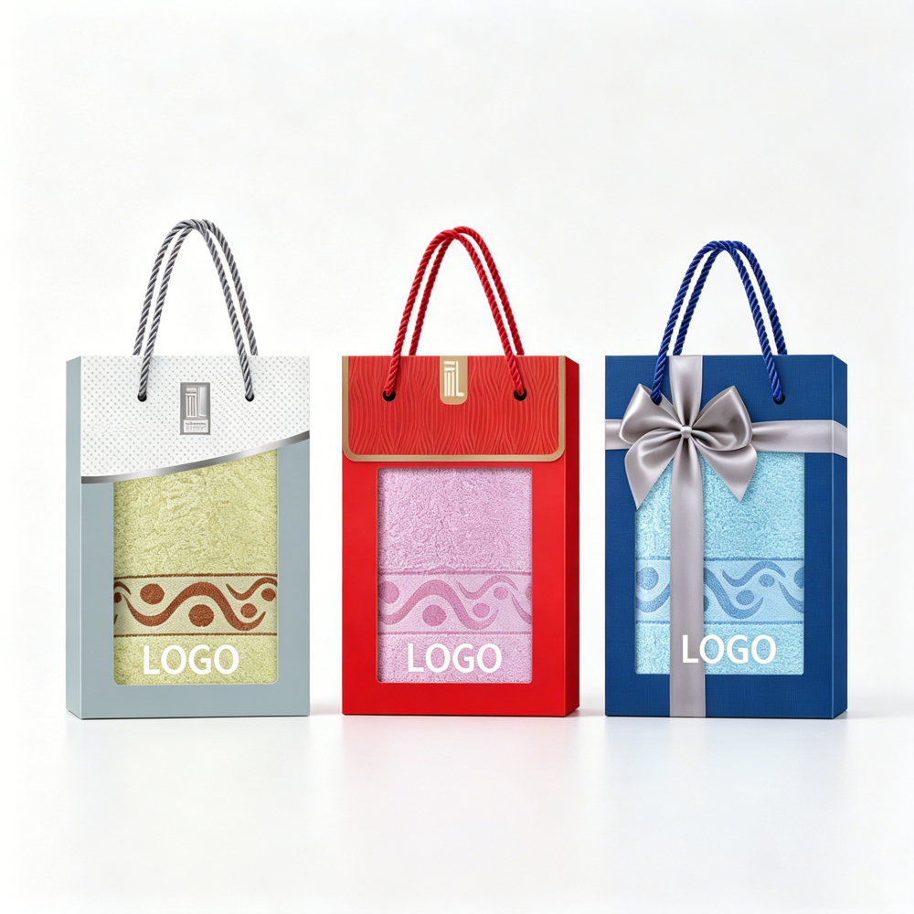 HAILANG series towel gift box customization, skin friendly and soft, supports towel embroidery and gift box customization, suitable for gifts for friends, relatives, and lovers