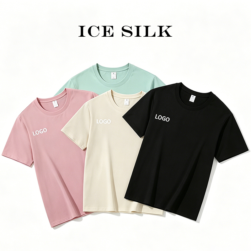 Ice silk round neck sports quick drying T-shirt customized advertising cultural shirt work uniform printed logo marathon team uniform