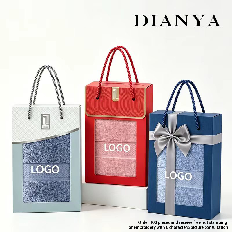 The DIANYA series towel gift box supports customization, towel embroidery, and gift box customization, making it an essential item for gift giving and home use