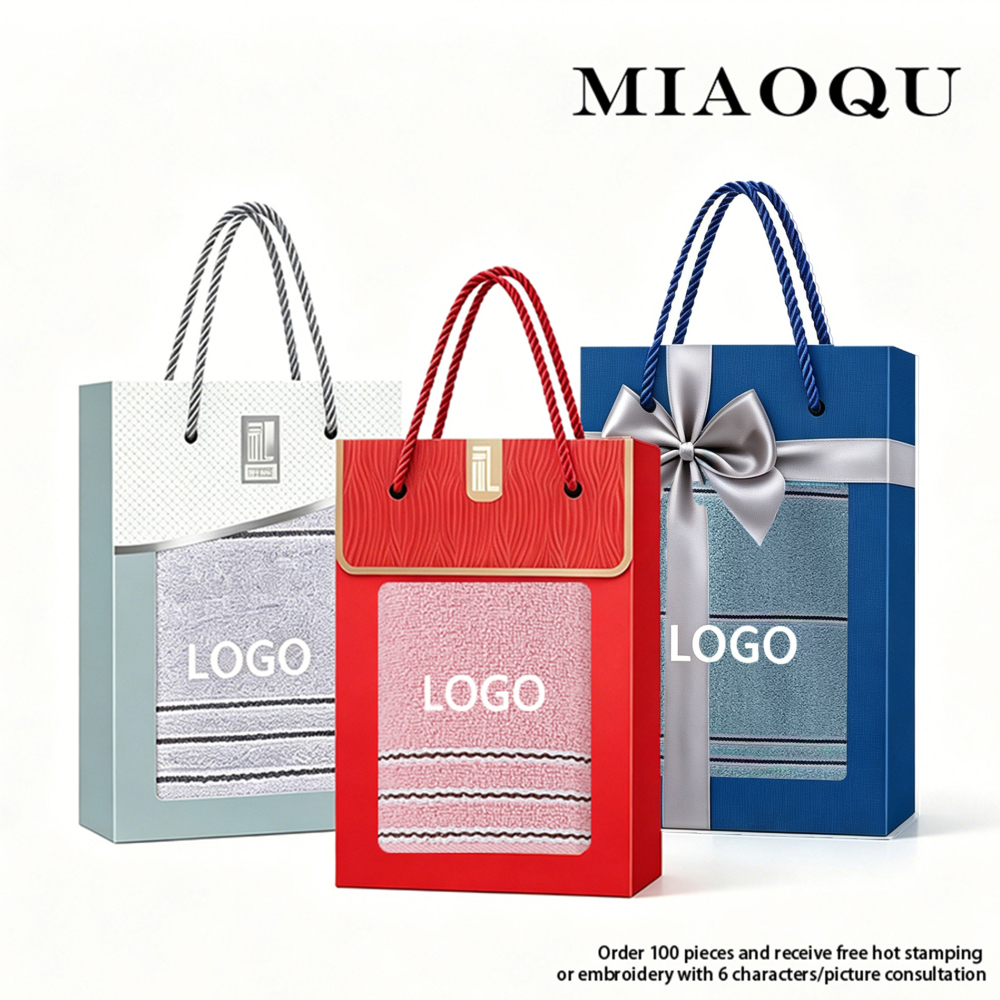 MIAOQV series towel gift box, supports gift box customization, towel embroidery customization, skin friendly and soft, is a must-have for home use and gift giving