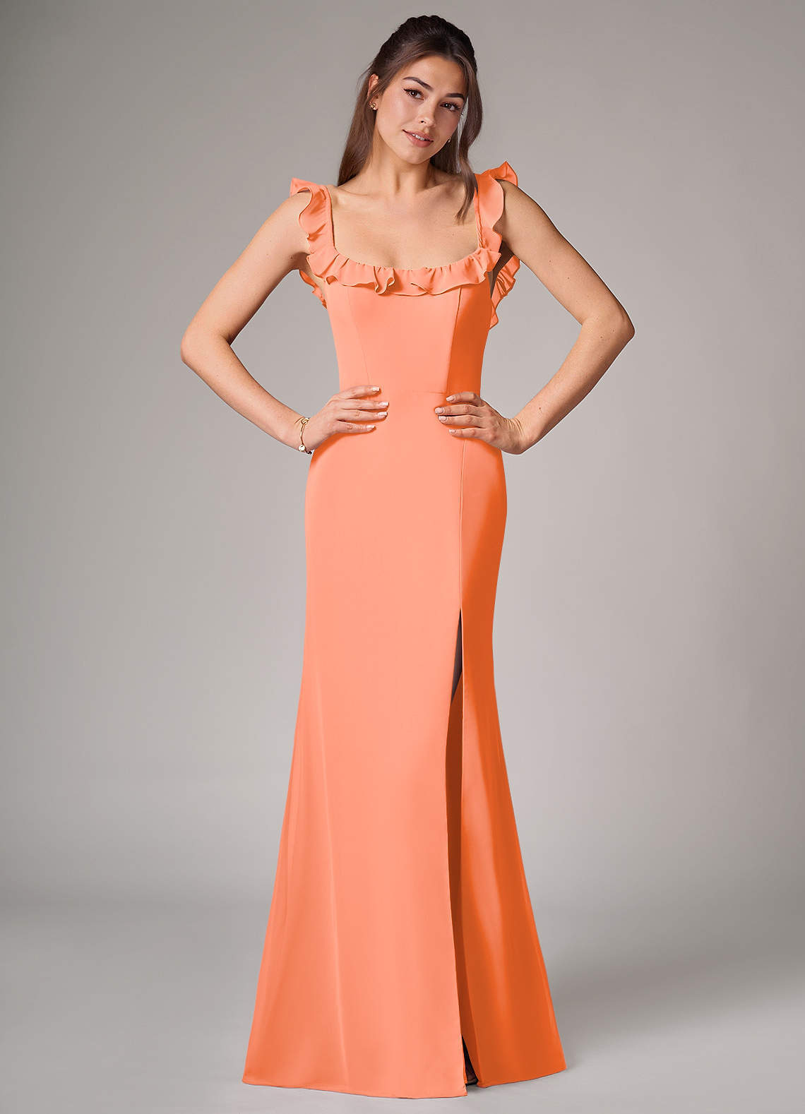 elyessen Callie Sky Blue Mermaid Side Slit Chiffon Convertible Dress 8