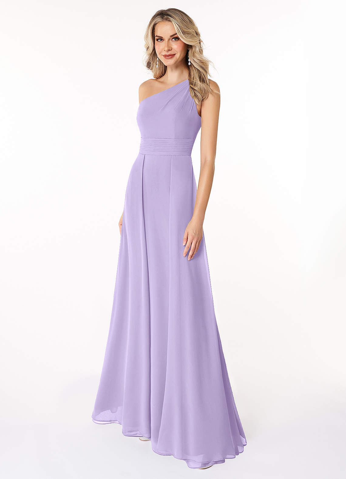 elyessen Dallas Black A-Line One Shoulder Chiffon Dress 4