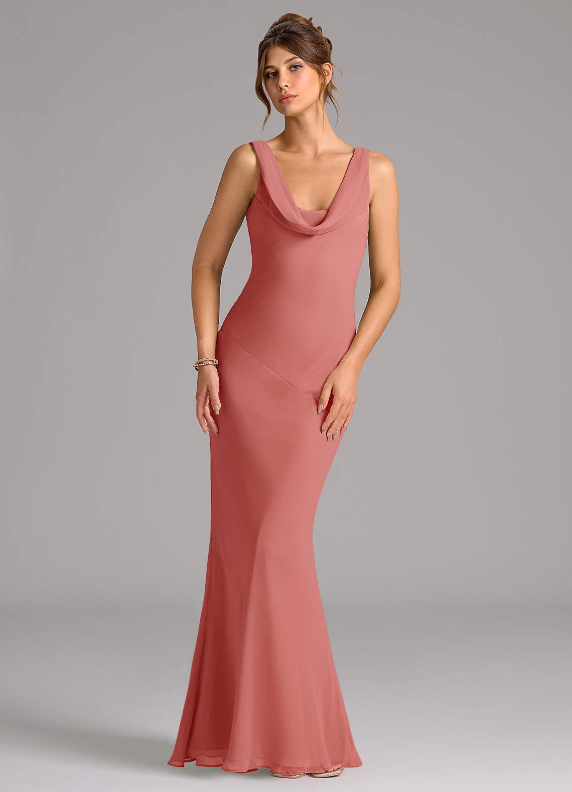 elyessen Rylina Sky Blue Mermaid Pleated Chiffon Dress 4