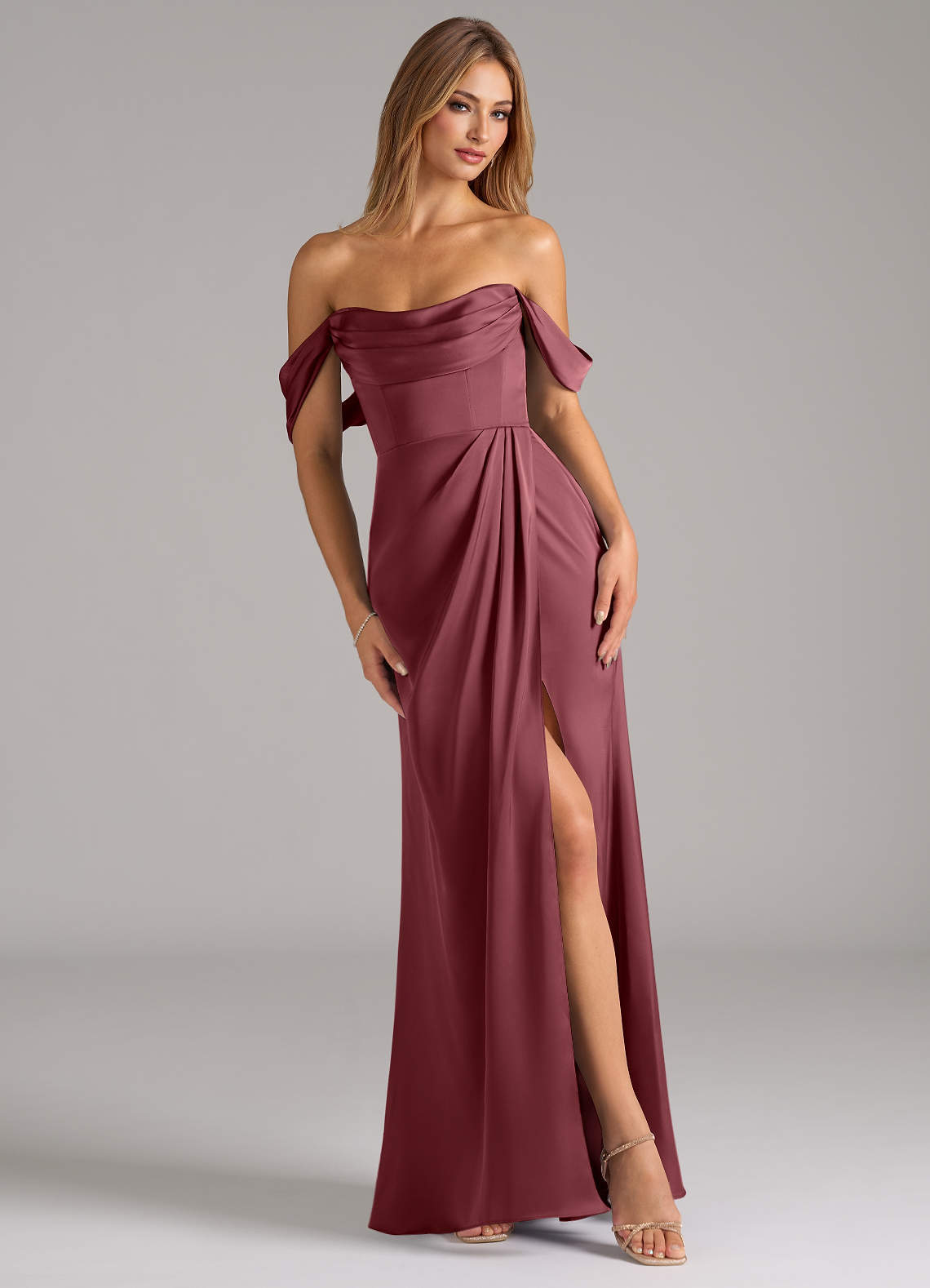 elyessen Johana Black Mermaid Off the Shoulder Stretch Satin Convertible Dress 5