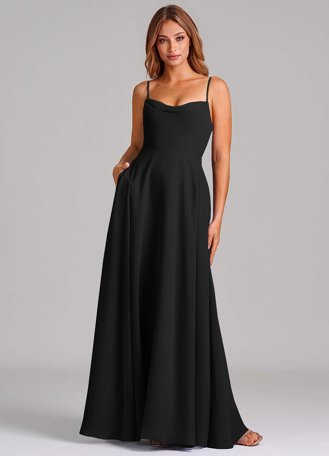elyessen Elle Dusty Sage A-Line Pleated Chiffon Dress 7