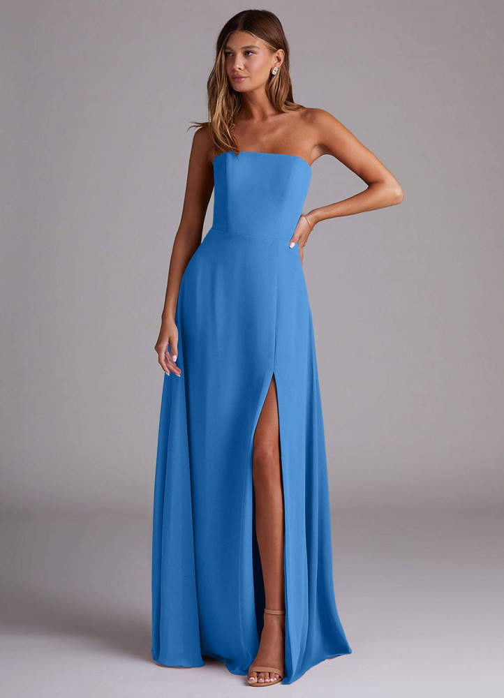 elyessen Wren Black A-Line Side Slit Chiffon Convertible Dress 8