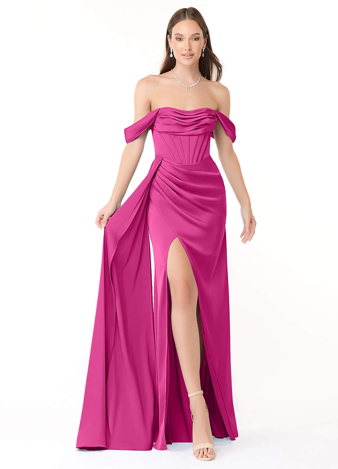 elyessen Amyra Black Mermaid Off the Shoulder Stretch Satin Convertible Dress 4