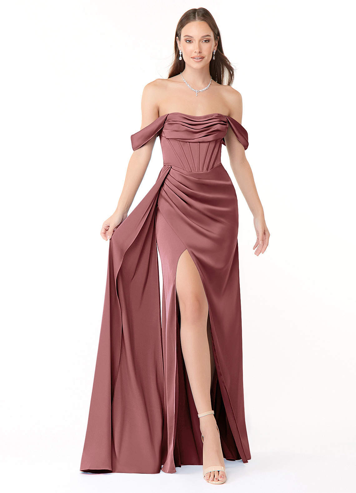 elyessen Amyra Black Mermaid Off the Shoulder Stretch Satin Convertible Dress 5