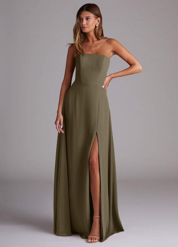 elyessen Wren Black A-Line Side Slit Chiffon Convertible Dress 2
