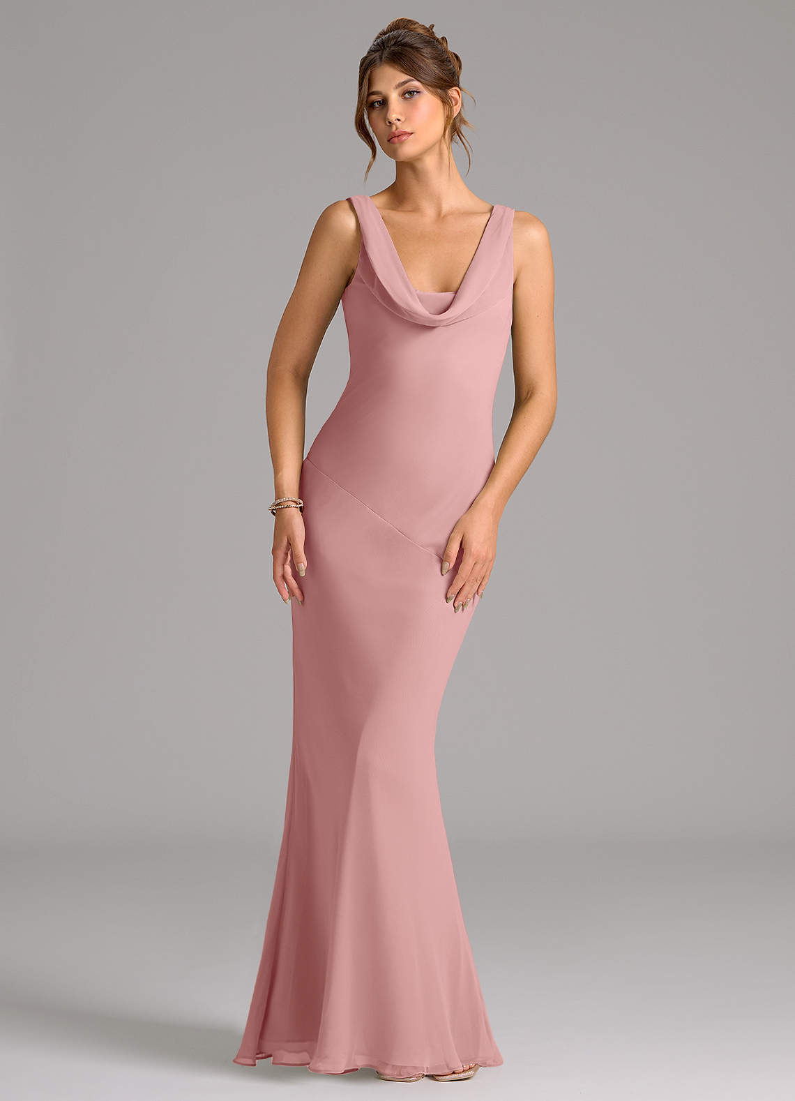 elyessen Rylina Sky Blue Mermaid Pleated Chiffon Dress 4