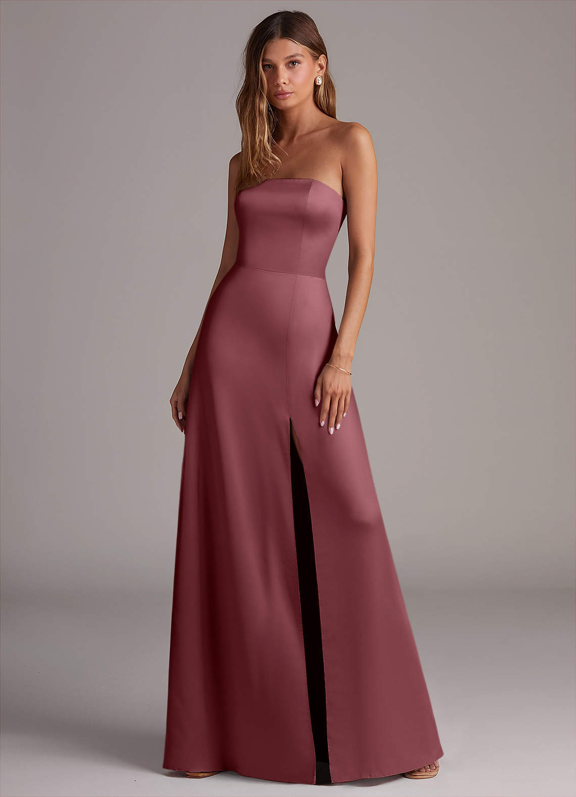 elyessen Wren Black A-Line Strapless Stretch Satin Convertible Dress 5