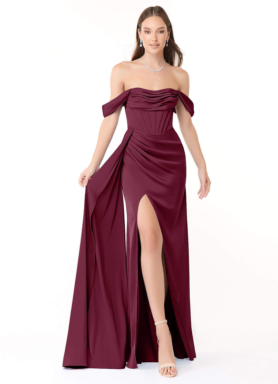 elyessen Amyra Black Mermaid Off the Shoulder Stretch Satin Convertible Dress 5