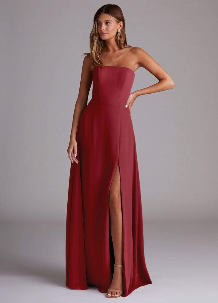 elyessen Wren Black A-Line Side Slit Chiffon Convertible Dress 6