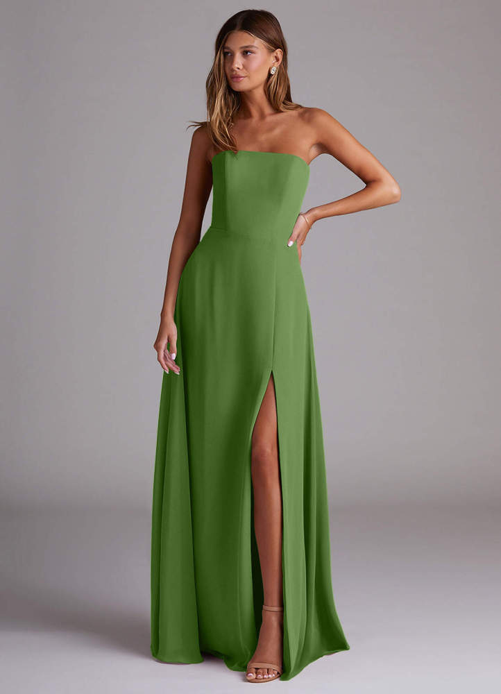 elyessen Wren Black A-Line Side Slit Chiffon Convertible Dress 1