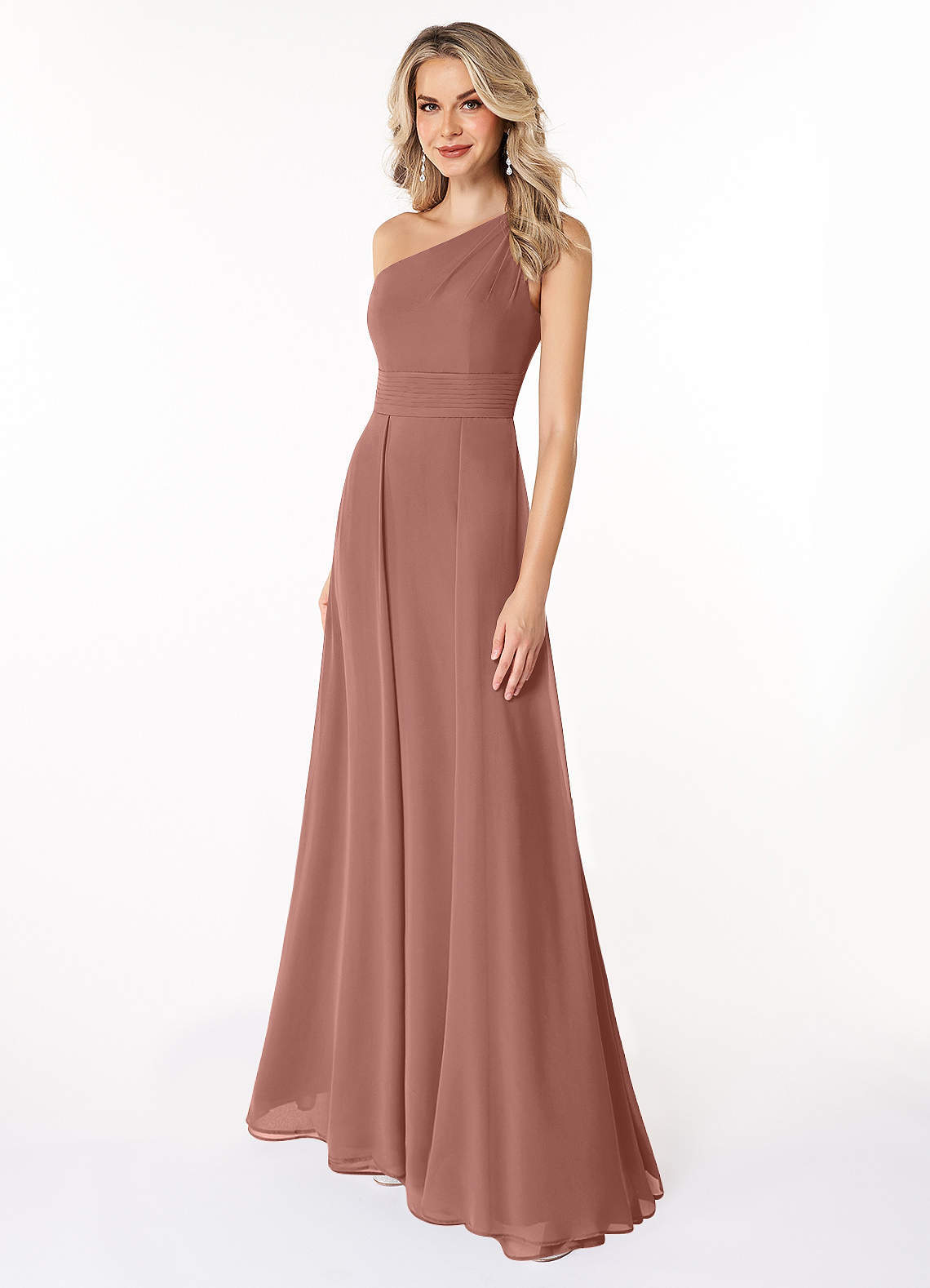 elyessen Dallas Black A-Line One Shoulder Chiffon Dress 8