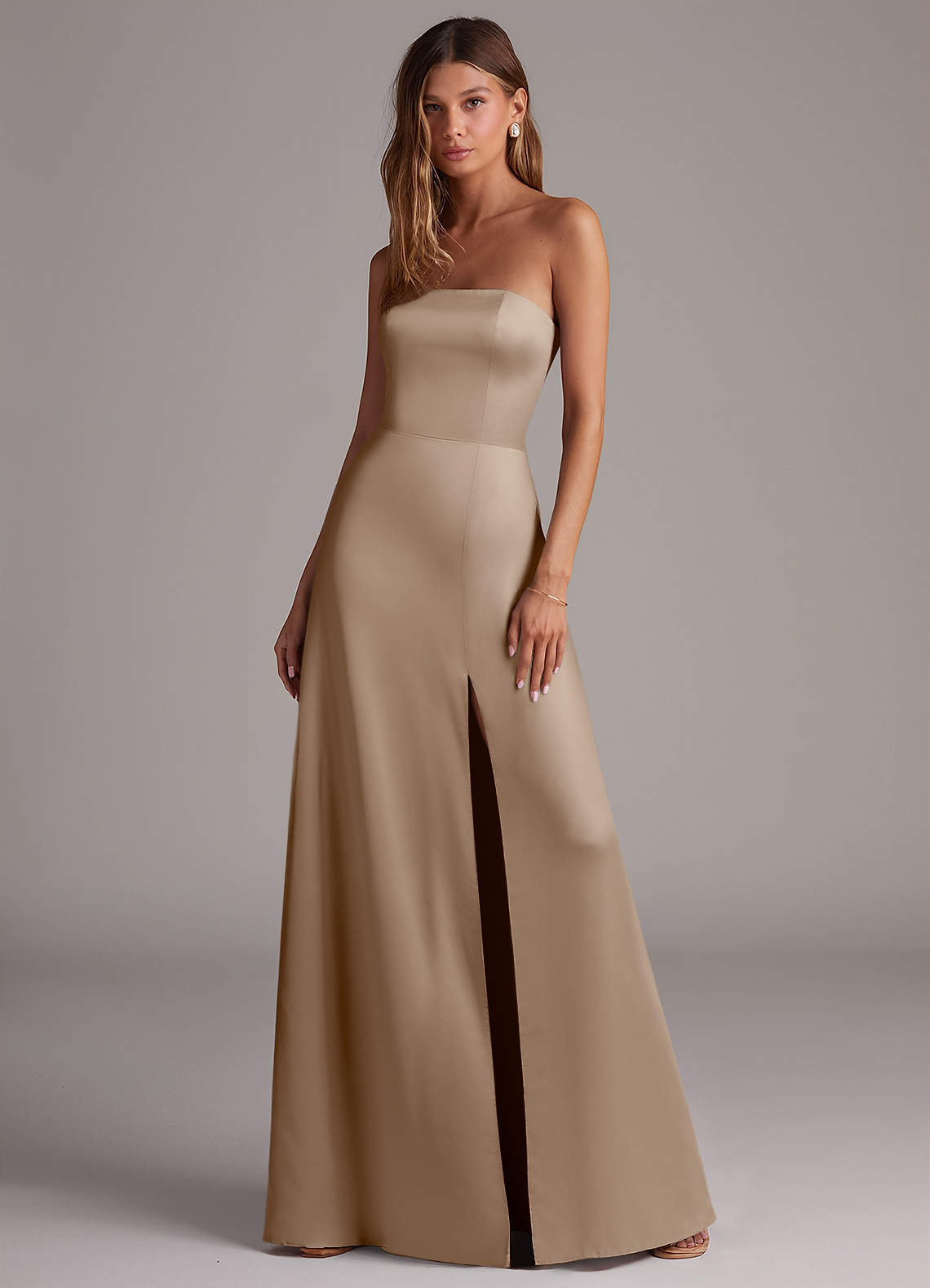 elyessen Wren Black A-Line Strapless Stretch Satin Convertible Dress 7