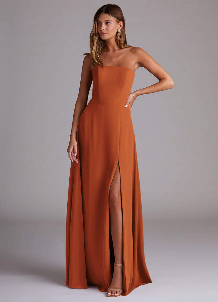 elyessen Wren Black A-Line Side Slit Chiffon Convertible Dress 7