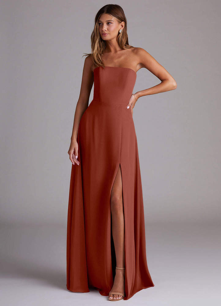 elyessen Wren Black A-Line Side Slit Chiffon Convertible Dress 6