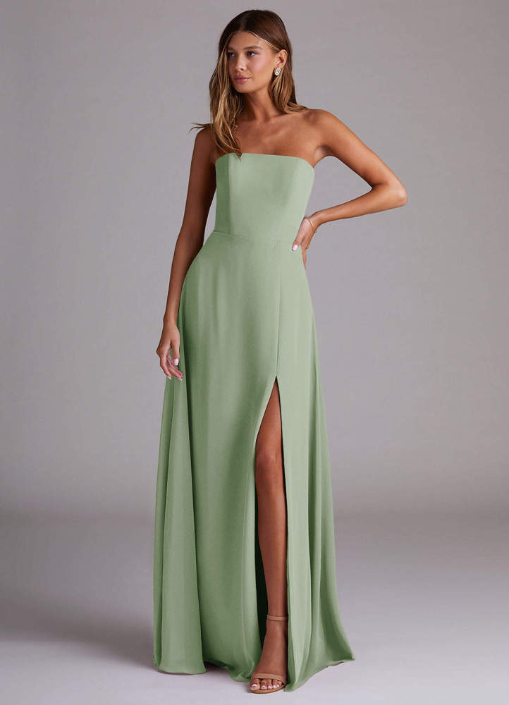 elyessen Wren Black A-Line Side Slit Chiffon Convertible Dress 1