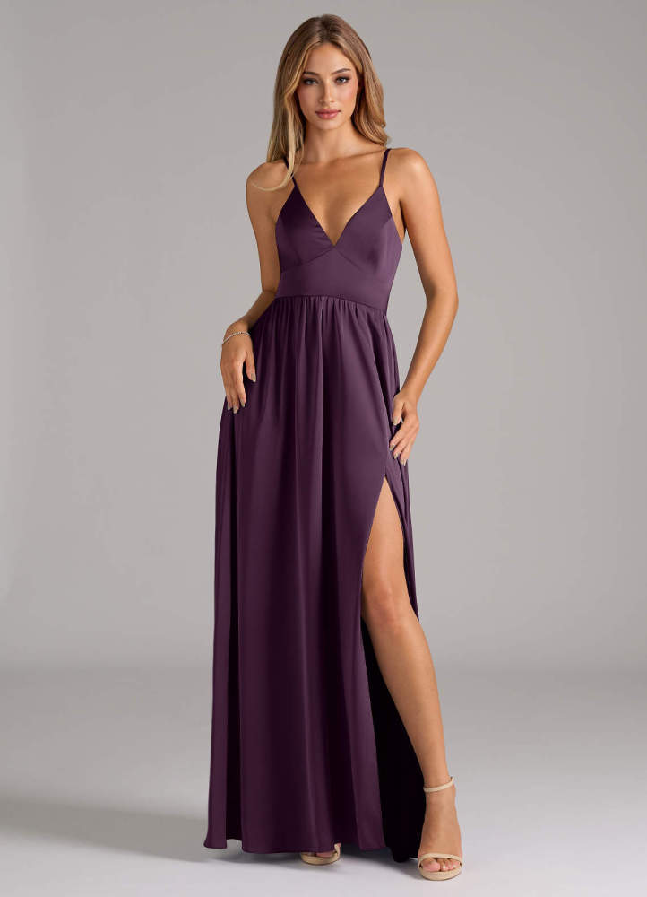 elyessen Aaida Dusty Sage A-Line Corset Stretch Satin Dress 5