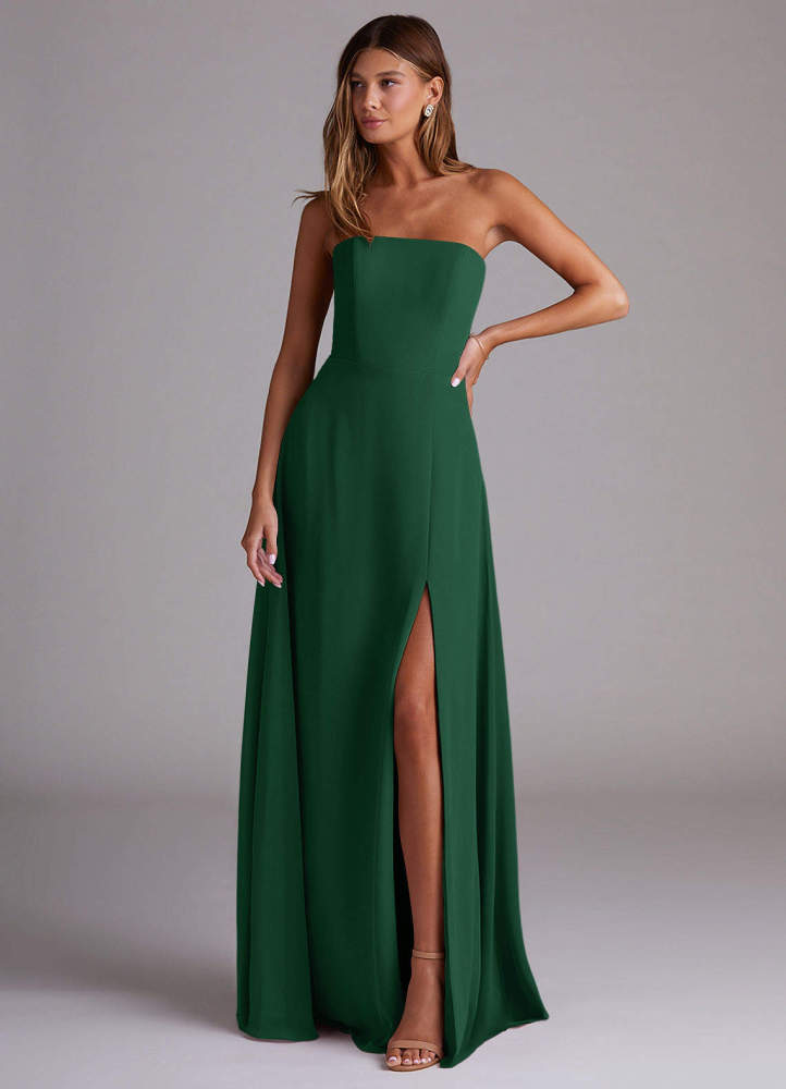 elyessen Wren Black A-Line Side Slit Chiffon Convertible Dress 2