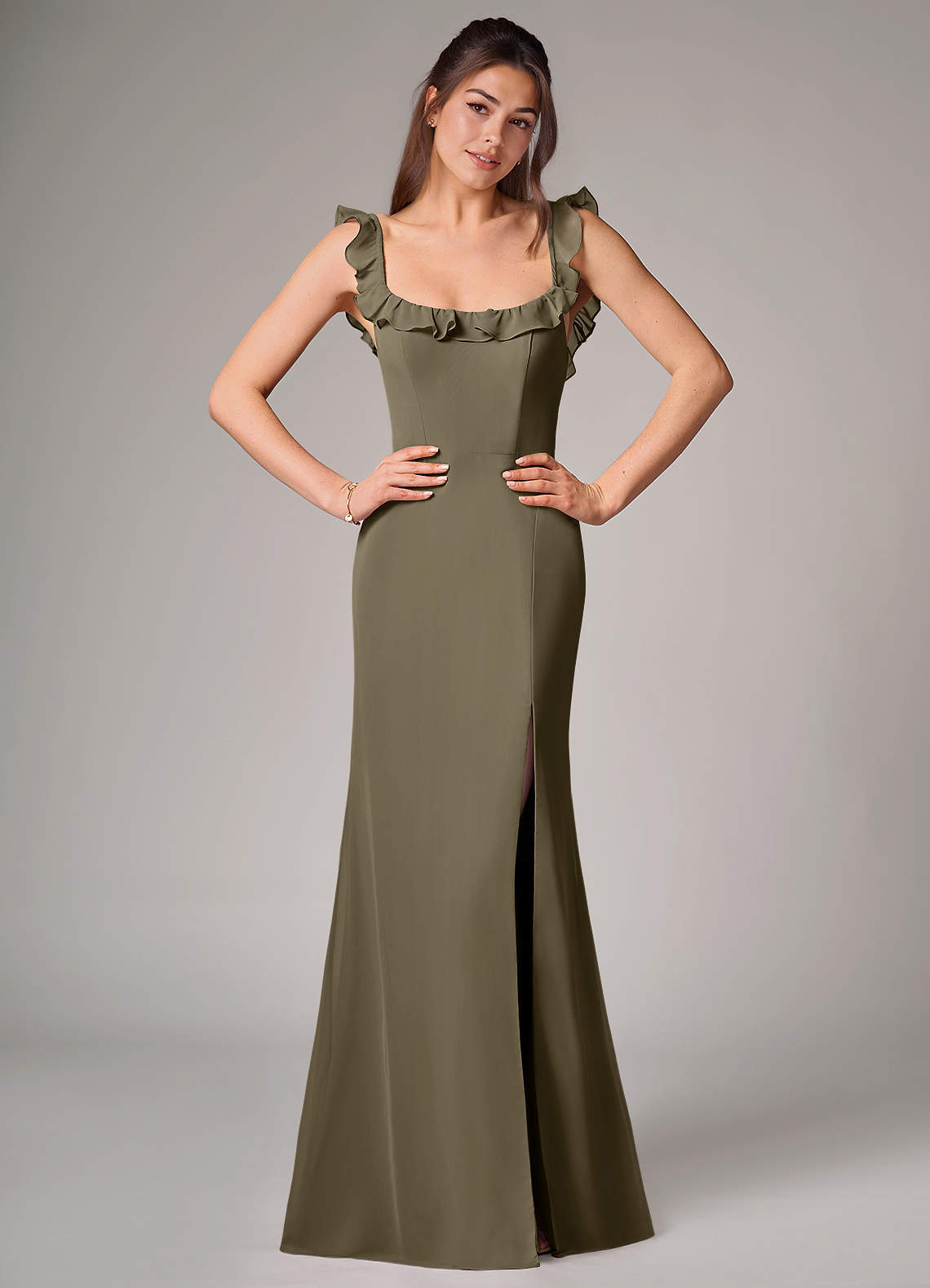 elyessen Callie Sky Blue Mermaid Side Slit Chiffon Convertible Dress 2