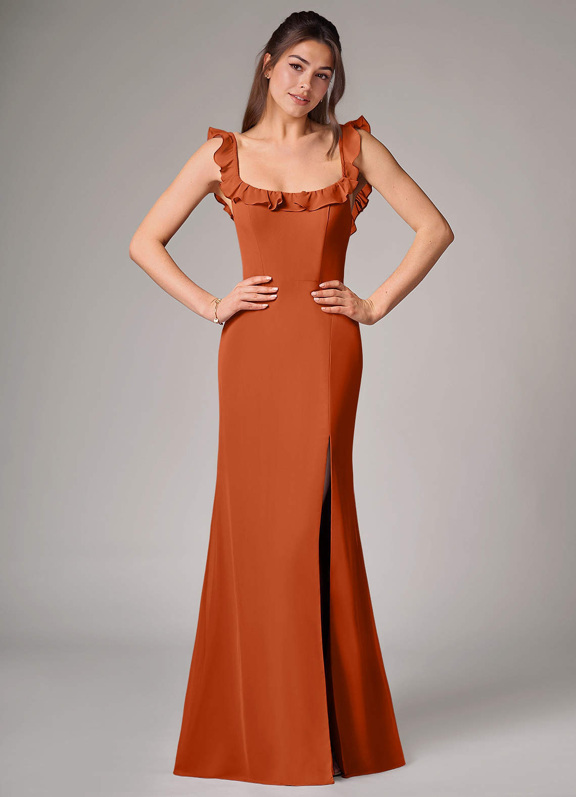 elyessen Callie Sky Blue Mermaid Side Slit Chiffon Convertible Dress 6