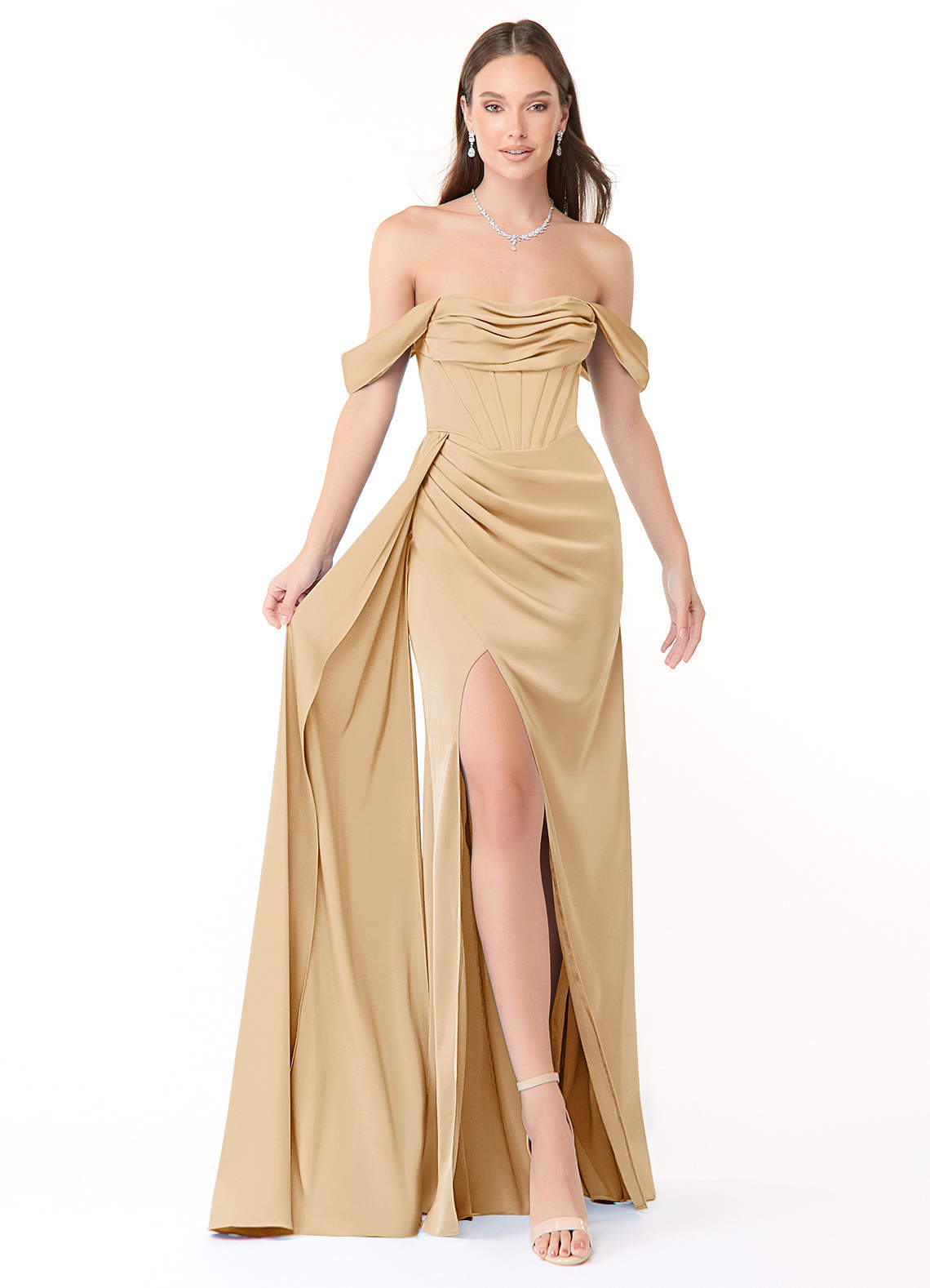 elyessen Amyra Black Mermaid Off the Shoulder Stretch Satin Convertible Dress 7