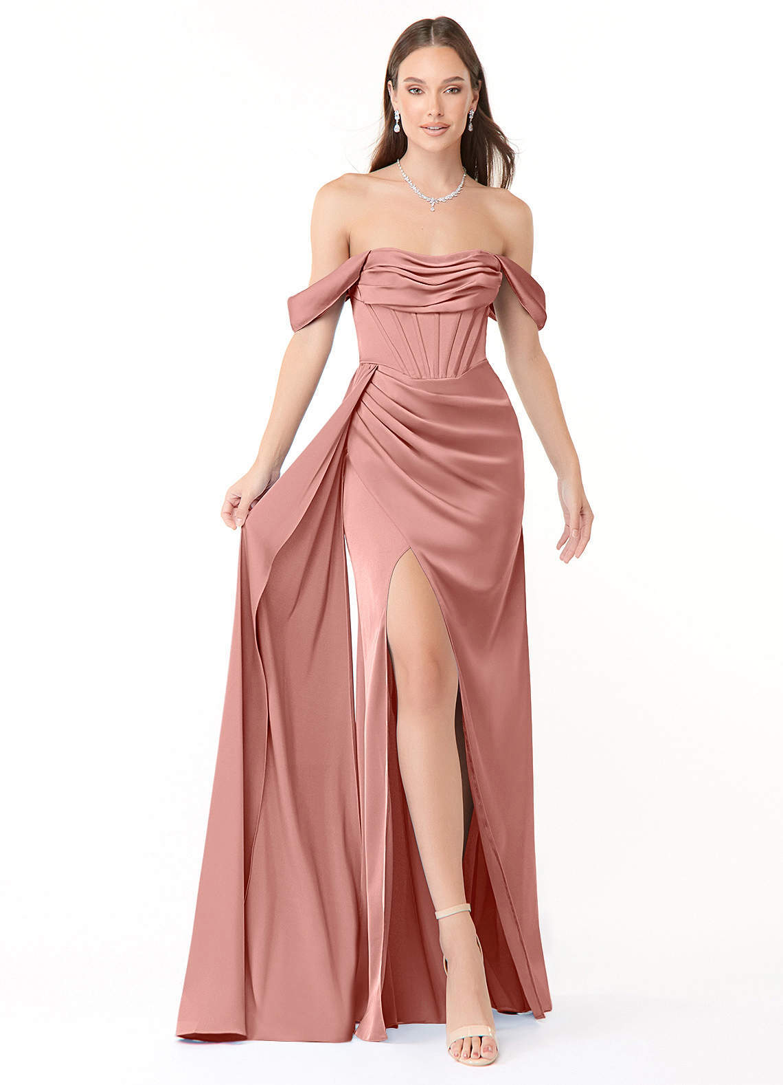 elyessen Amyra Black Mermaid Off the Shoulder Stretch Satin Convertible Dress 4