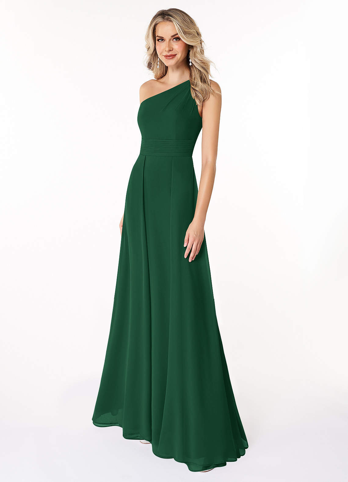 elyessen Dallas Black A-Line One Shoulder Chiffon Dress 2