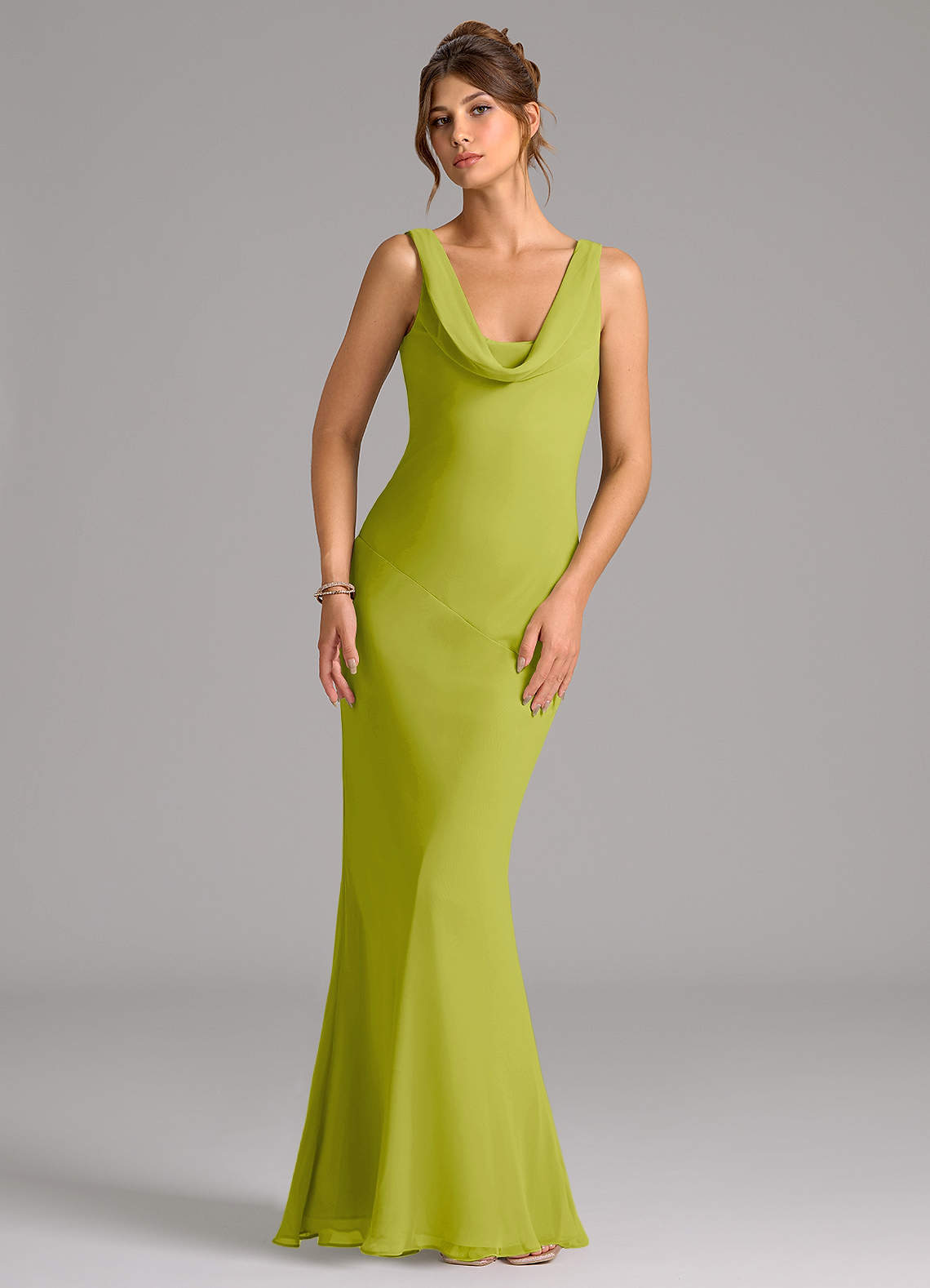 elyessen Rylina Sky Blue Mermaid Pleated Chiffon Dress 2