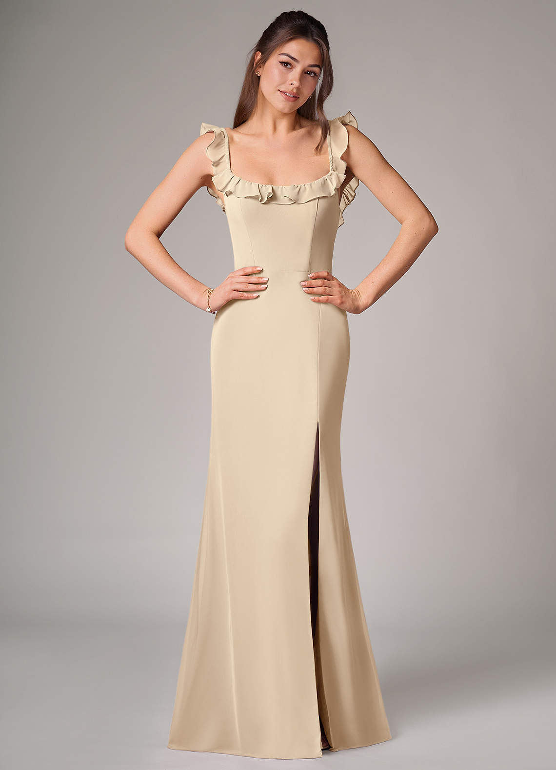 elyessen Callie Sky Blue Mermaid Side Slit Chiffon Convertible Dress 7