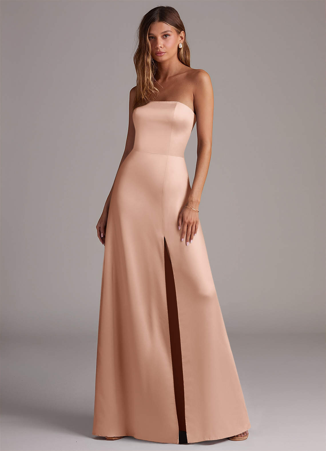 elyessen Wren Black A-Line Strapless Stretch Satin Convertible Dress 4