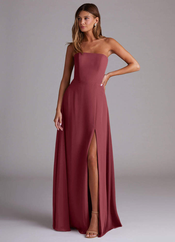 elyessen Wren Black A-Line Side Slit Chiffon Convertible Dress 6