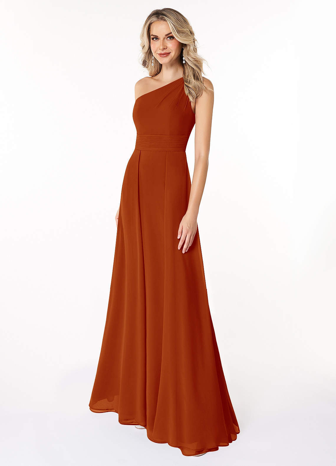 elyessen Dallas Black A-Line One Shoulder Chiffon Dress 6