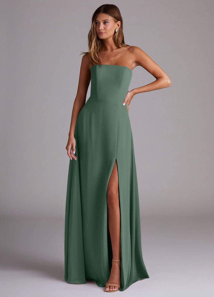 elyessen Wren Black A-Line Side Slit Chiffon Convertible Dress 1