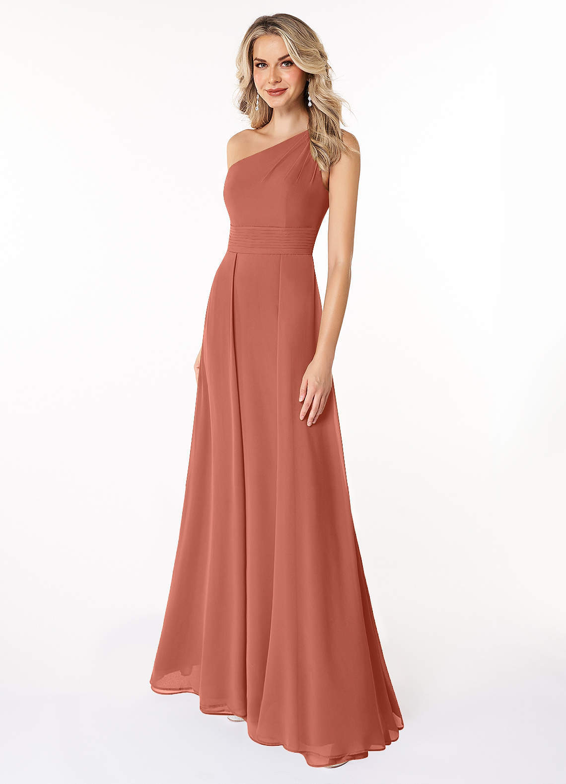 elyessen Dallas Black A-Line One Shoulder Chiffon Dress 8
