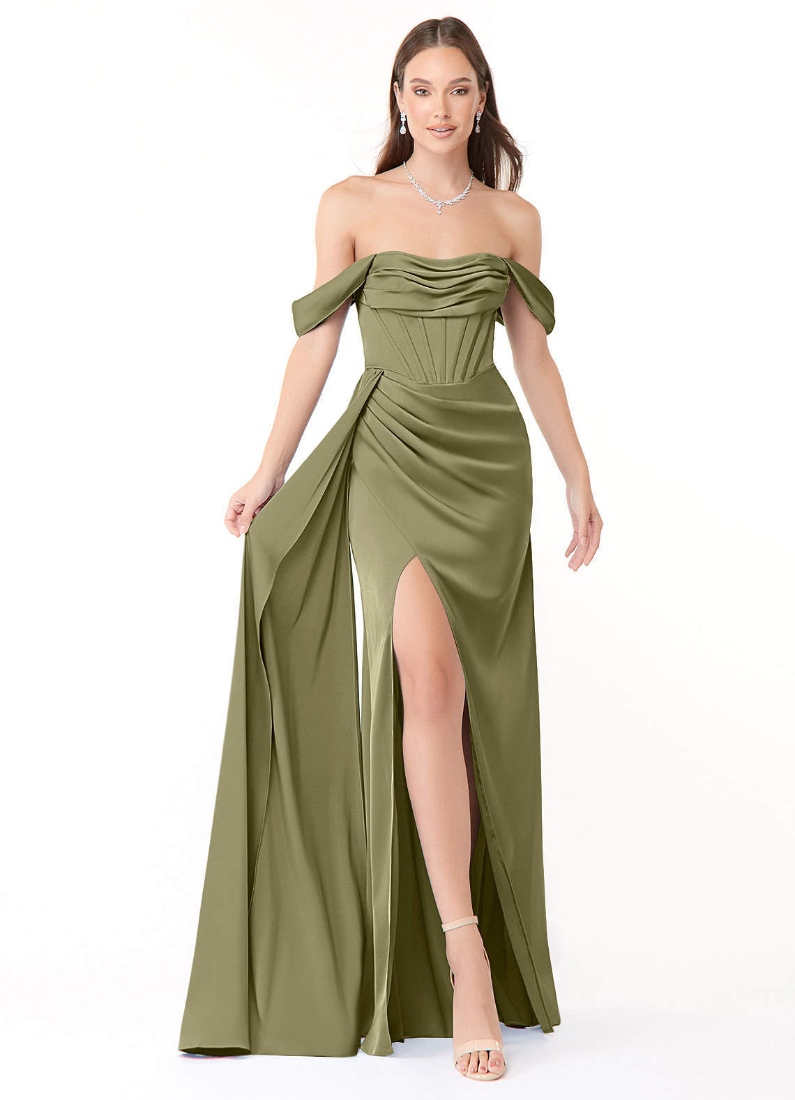 elyessen Amyra Black Mermaid Off the Shoulder Stretch Satin Convertible Dress 1