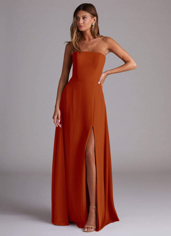 elyessen Wren Black A-Line Side Slit Chiffon Convertible Dress 6