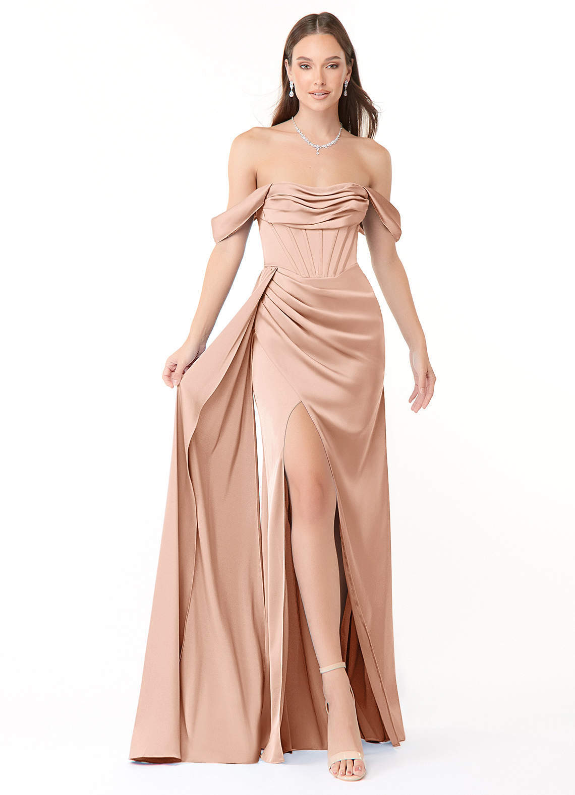 elyessen Amyra Black Mermaid Off the Shoulder Stretch Satin Convertible Dress 4