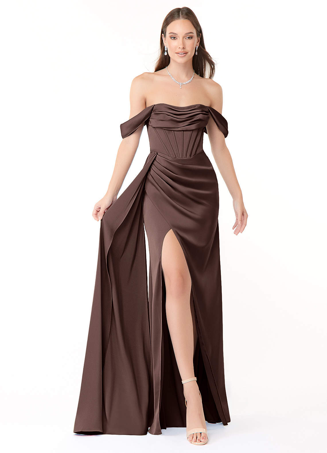 elyessen Amyra Black Mermaid Off the Shoulder Stretch Satin Convertible Dress 8
