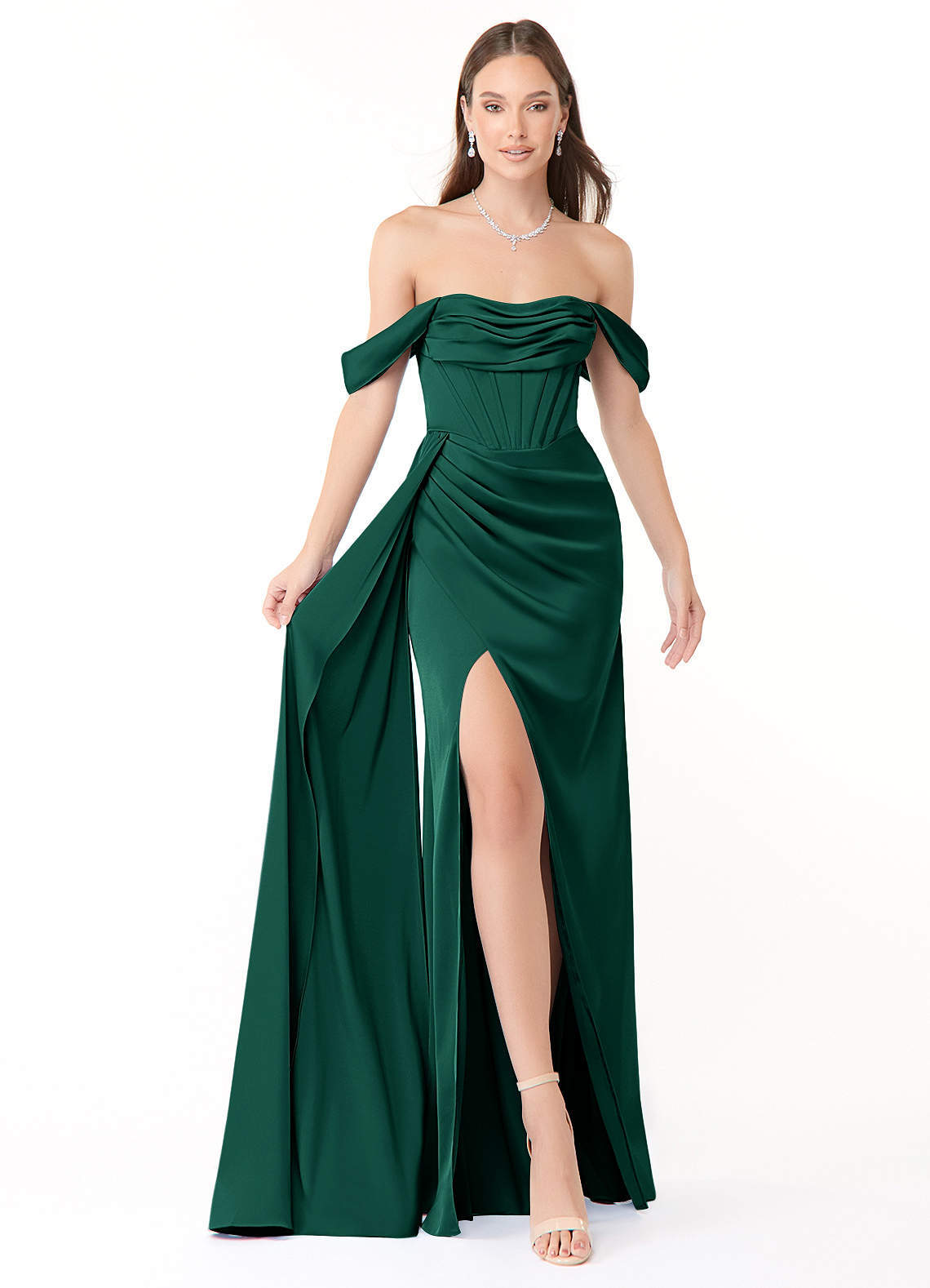 elyessen Amyra Black Mermaid Off the Shoulder Stretch Satin Convertible Dress 2