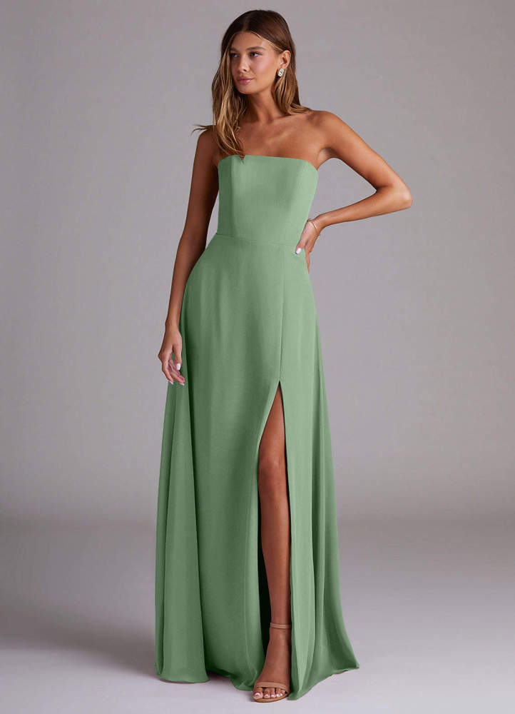elyessen Wren Black A-Line Side Slit Chiffon Convertible Dress 1