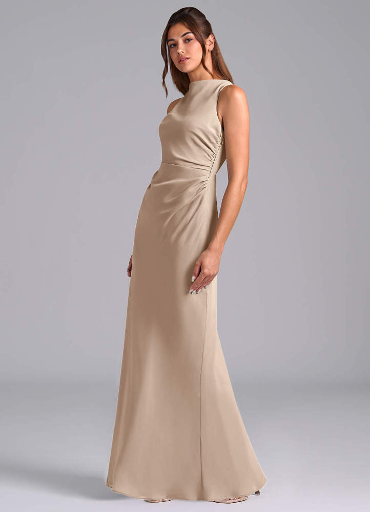 elyessen Evadne Sky Blue Sheath Pleated Chiffon Dress 7