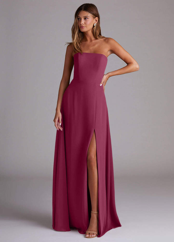 elyessen Wren Black A-Line Side Slit Chiffon Convertible Dress 6
